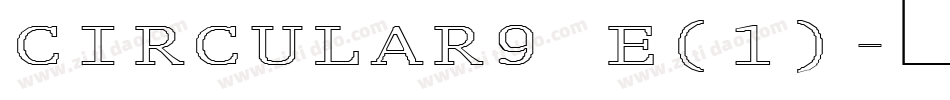 CIRCULAR9 E(1)字体转换